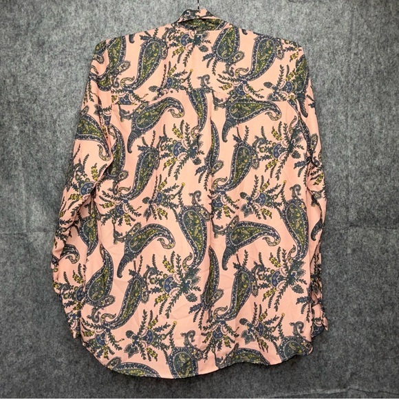 Bluss Paisley Women's Button-Up Top- Sz L - Picture 3 of 7